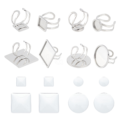 DIY Blank Dome Ring Making Kit DIY-UN0003-99-1
