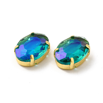 Moonlight Effect Oval Sew on Rhinestone GLAA-P055-01B-G01-1
