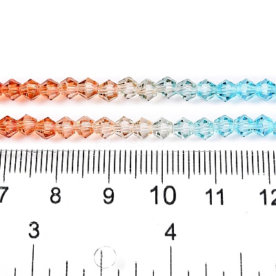 Gradient Color Baking Paint Glass Bead Strands X1-DGLA-A039-T4mm-A016-1