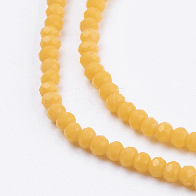 Opaque Solid Color Glass Bead Strands X-GLAA-F078-A05-1