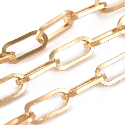 304 Stainless Steel Paperclip Chains CHS-L022-05G-1
