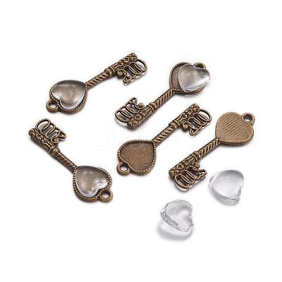 Alloy Pendant Cabochon Settings DIY-X0276-01-NF-1