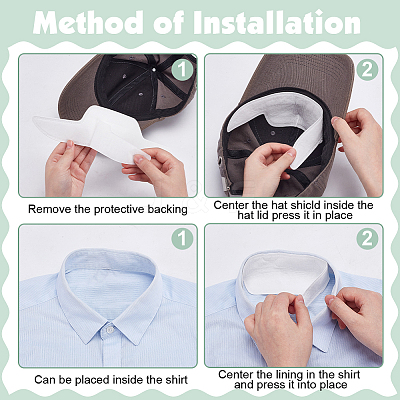 200Pcs Non-Woven Fabric Disposable Neck Collar Sweat Pads AJEW-WA0001-81B-1