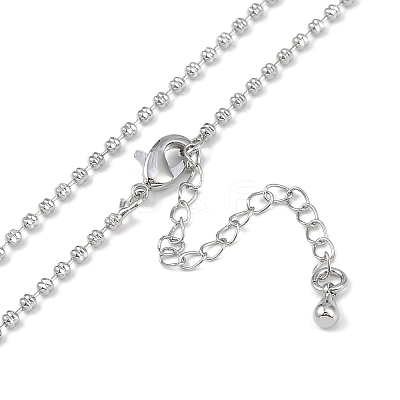 Rack Plating Brass Ball Chain Necklaces for Women NJEW-K382-02P-1