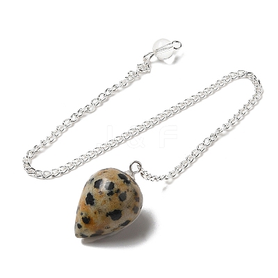 Natural Dalmatian Jasper Dowsing Pendulums G-R492-01S-02-1