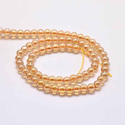 Imitate Austrian Crystal Electroplate Glass Round Bead Strands GLAA-F030-10mm-A01-1