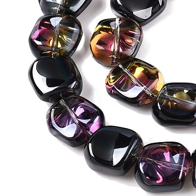 Electroplate Glass Beads Strands EGLA-N012-07Y-1
