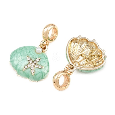 Alloy Enamel European Dangle Charms AL-CBAC2D3-04G-02-1