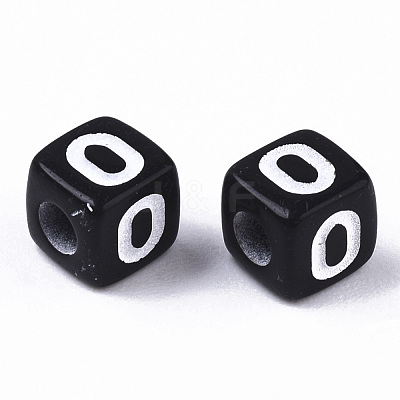 Opaque Acrylic Beads SACR-N002-01O-1