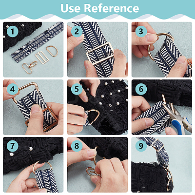 20Pcs 12 Styles Iron D Ring DIY-PH0028-86-1