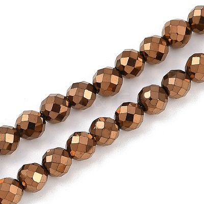 Electroplated Synthetic Non-magnetic Hematite Beads Strands G-H072-B01-01C-1