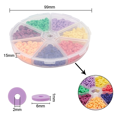 Handmade Polymer Clay Beads CLAY-YW0001-24-1