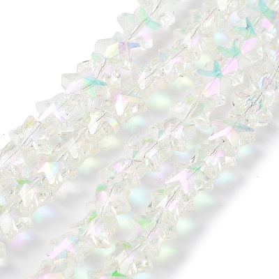 Electroplate Transparent Glass Beads EGLA-Z003-HR01-1
