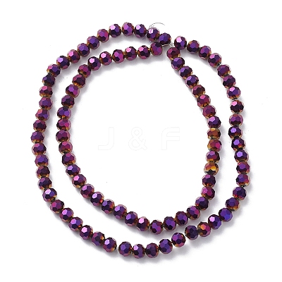 Electroplate Glass Beads Strands EGLA-K015-09E-1