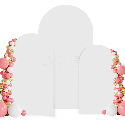 3Pcs 3 Styles Polyester Wedding Arch Cover Cloth FEPA-CN0001-01A-1