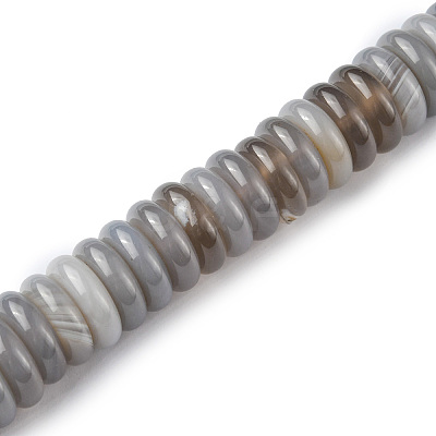 Natural Grey Agate Beads Strands G-F743-06B-1