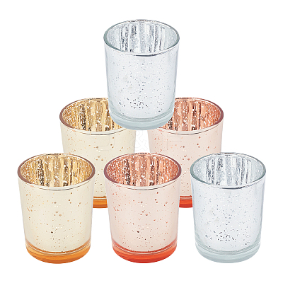 Plated Glass Candle Cups AJEW-GA0001-96-1