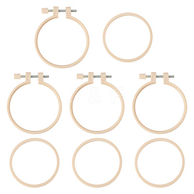 Plastic Imitation Bamboo Cross Stitch Embroidery Hoops TOOL-TADJ0001-03A-1
