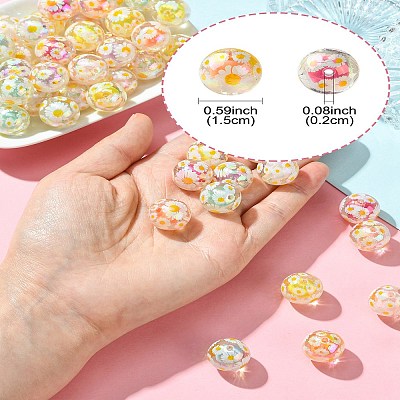 Plating Transparent Acrylic Beads TACR-CJC0001-12-1