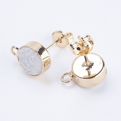 Brass Stud Earring Findings KK-E748-B-LG-1