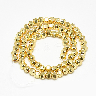 Electroplate Non-magnetic Synthetic Hematite Beads Strands X-G-Q465-34G-1