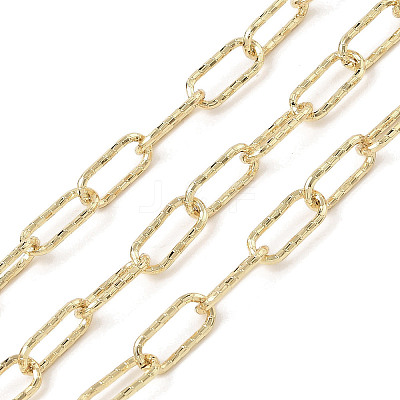 Rack Plating Oval Brass Curb Chains CHC-A010-01G-03-1
