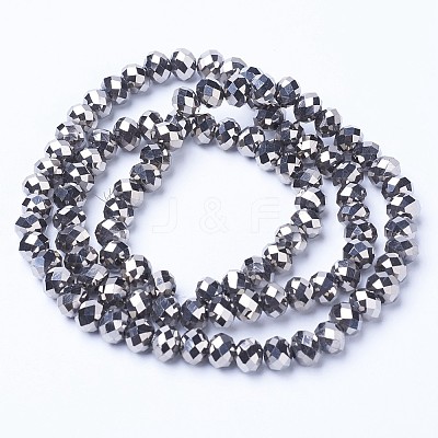 Electroplate Transparent Glass Beads Strands LS-EGLA-A034-T8mm-UA03-1