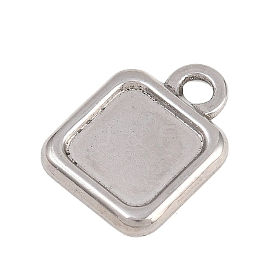 304 Stainless Steel Pendant Cabochon Settings STAS-D264-08A-P-1