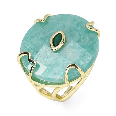 Natural Amazonite Cuff Rings GG-CBA5FCC-02G-06-1