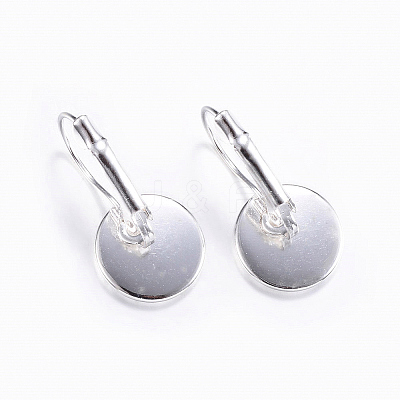 Brass Leverback Earring Findings KK-H023-S-NR-1