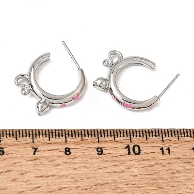Brass Enamel Stud Earrings KK-CBA8324-23P-02-1