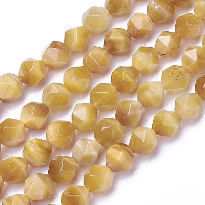 Natural Tiger Eye Beads Strands G-P424-A02-6mm-1