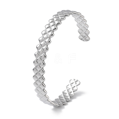 304 Stainless Steel Cuff Bangles for Women BJEW-Z078-14P-1