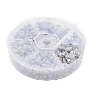 1Box ABS Plastic Imitation Pearl Dome Cabochons SACR-X0002-41-B-1