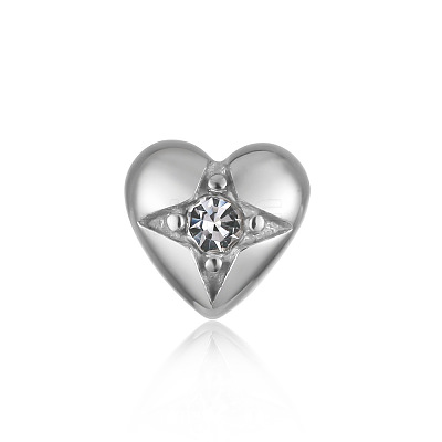 316L Surgical Stainless Steel Micro Pave Clear Cubic Zirconia Tongue Rings FS-WG6EDE0-02-1