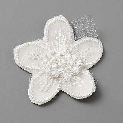 Computerized Embroidery Lace Self Adhesive/Sew on Patches DIY-WH0410-49L-1