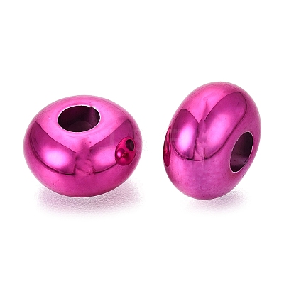 UV Plating Opaque Acrylic European Beads PACR-T017-19M-11-1