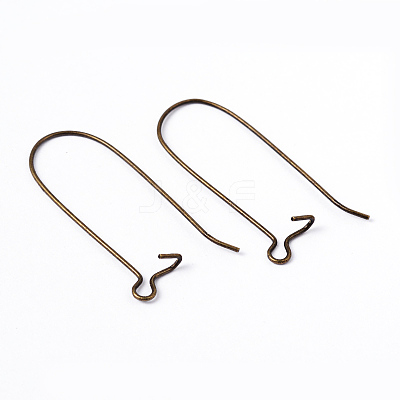Brass Hoop Earrings Findings Kidney Ear Wires EC221-NFAB-1