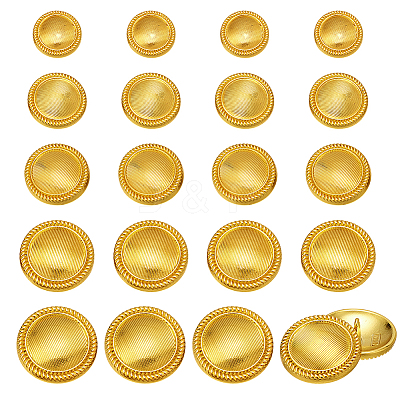 40Pc 5 Styles Alloy Buttons FIND-NB0005-78G-1