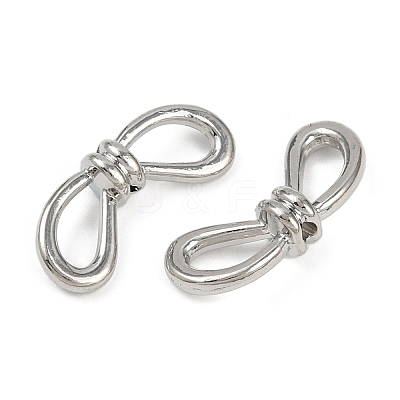 Alloy Bowknot Beads FIND-M079-02P-1