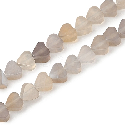 Natural Grey Agate Beads Strands G-U021-A01-01-1