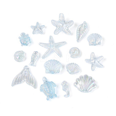 Ocean Theme Transparent Acrylic Beads TACR-T028-69-01A-1