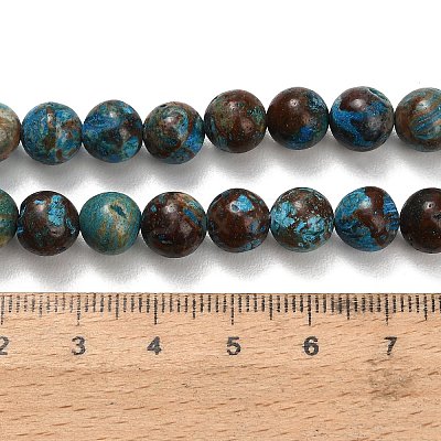Natural Chrysocolla Beads Strands G-C289-B02-8mm-1