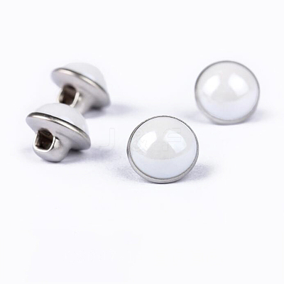 Resin Shank Buttons BUTT-WH0016-04P-13-1