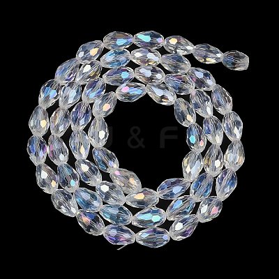 Transparent Electroplate Glass Beads Strands EGLA-N013-T10mm-B-M-1