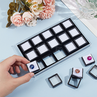 Plastic Diamond Storage Boxes Set CON-WH0092-69-1