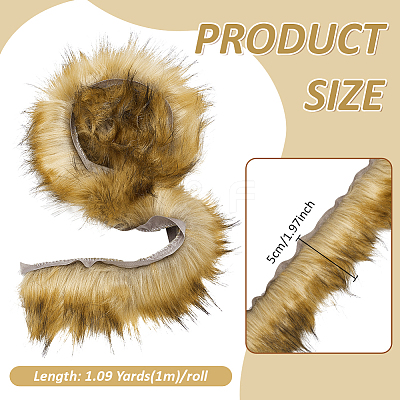 1M Acrylic Fiber Faux Fur Ribbon OCOR-BC0009-20A-1