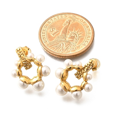 304 Stainless Steel Stud Earrings EJEW-A123-01B-G-1