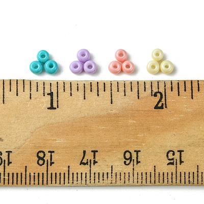 800Pcs 4 Styles Mixed Styles 8/0 Glass Round Seed Beads SEED-FS0001-18C-1