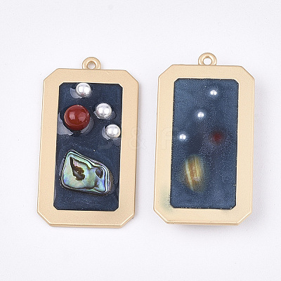Epoxy Resin Pendants RESI-S365-67B-1